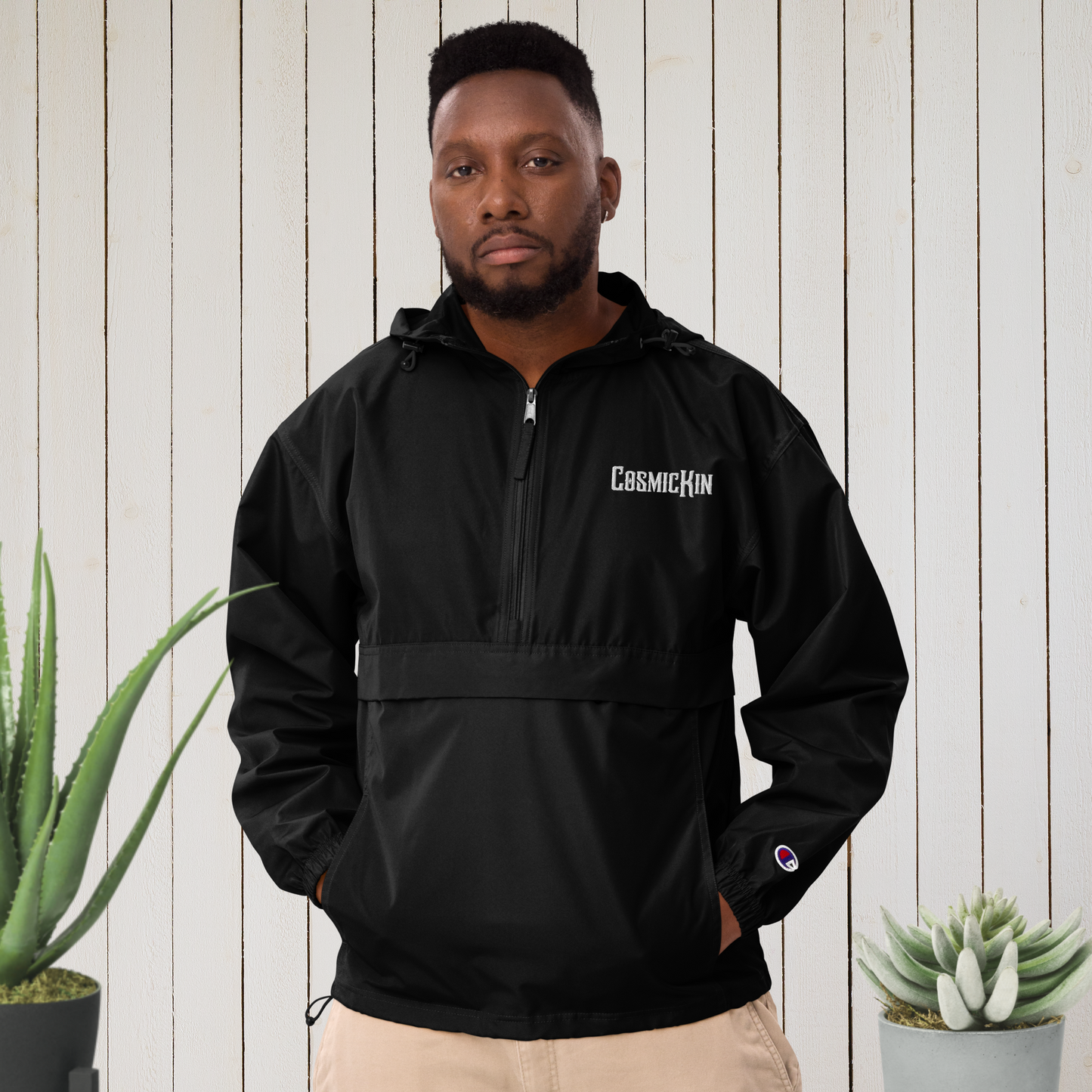 CosmicKin Embroidered Champion Packable Jacket