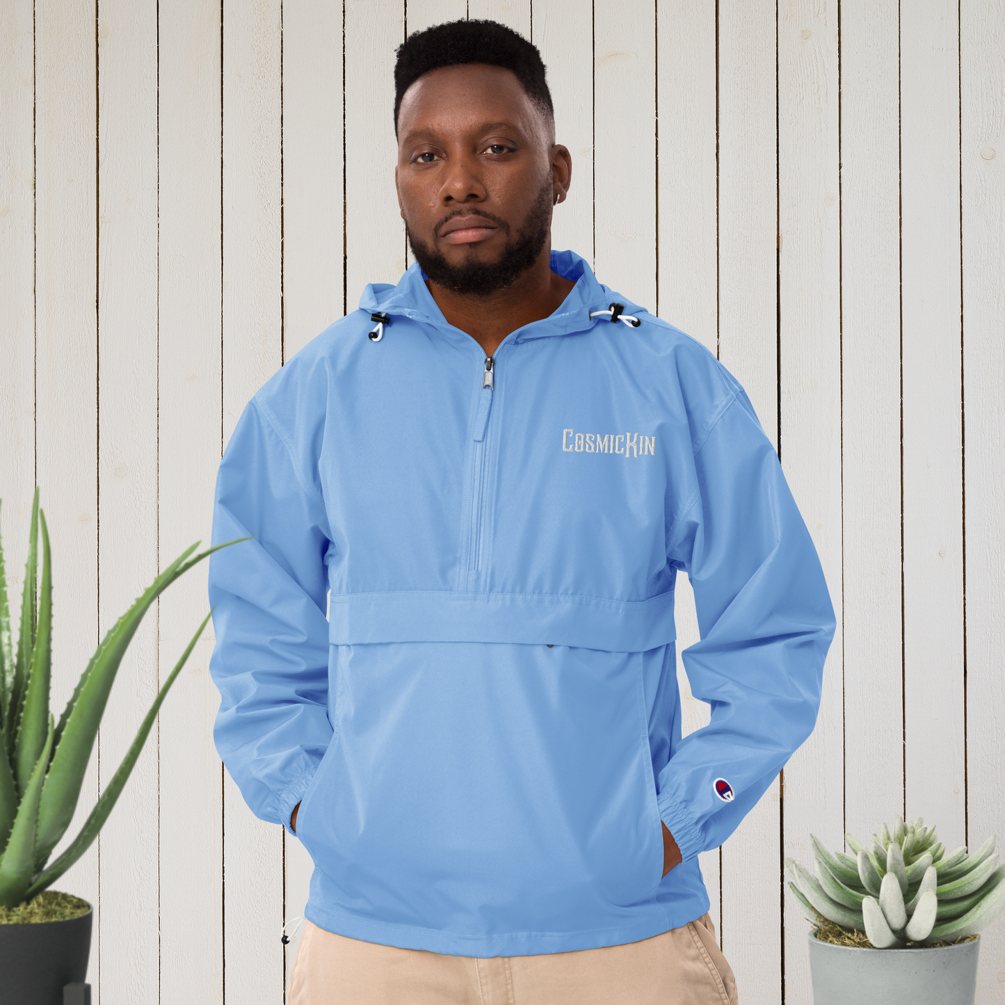 CosmicKin Embroidered Champion Packable Jacket