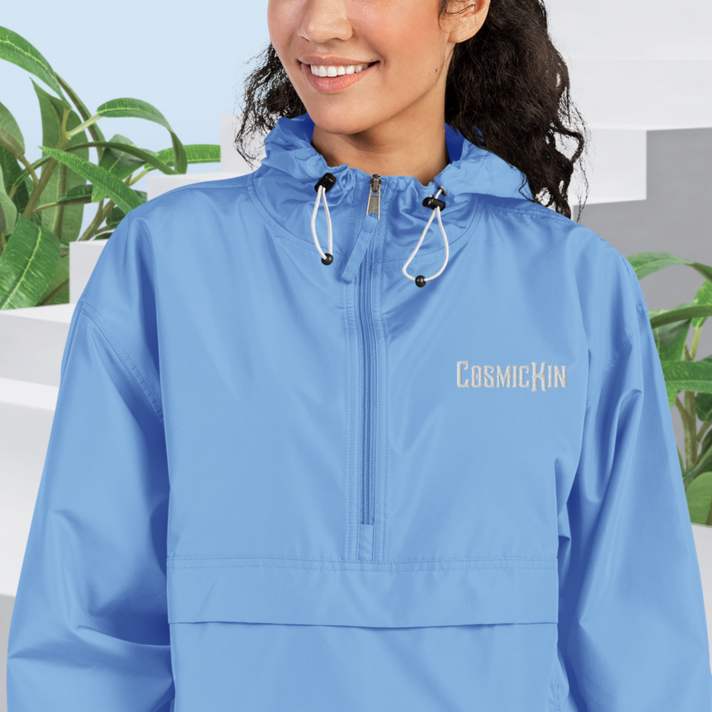 CosmicKin Embroidered Champion Packable Jacket