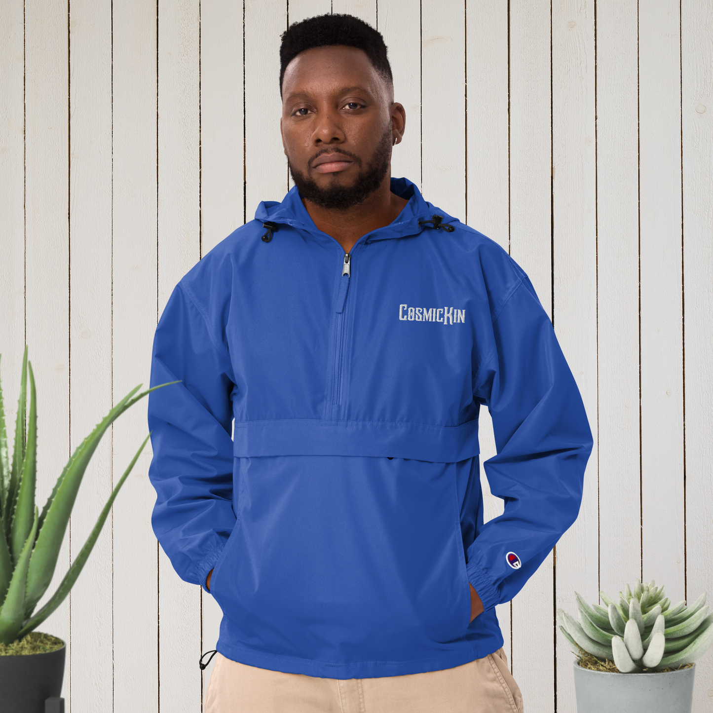 CosmicKin Embroidered Champion Packable Jacket