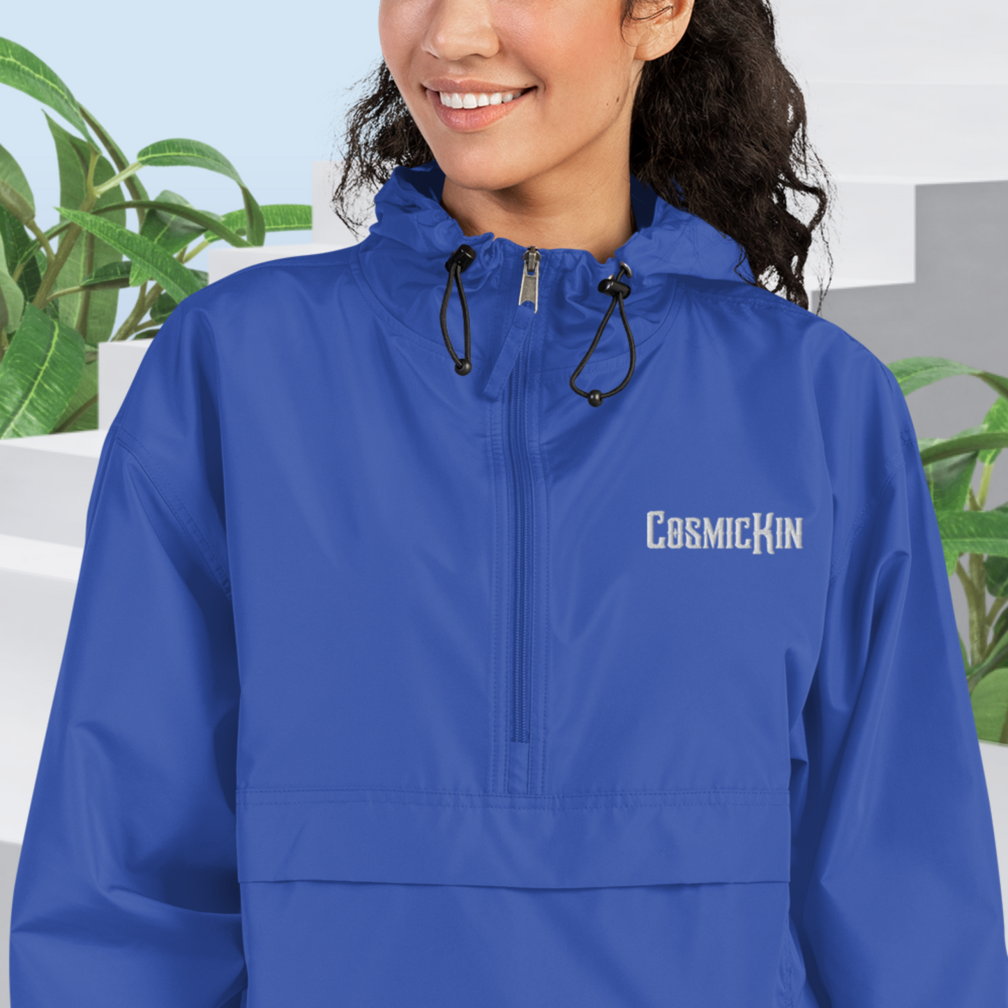 CosmicKin Embroidered Champion Packable Jacket