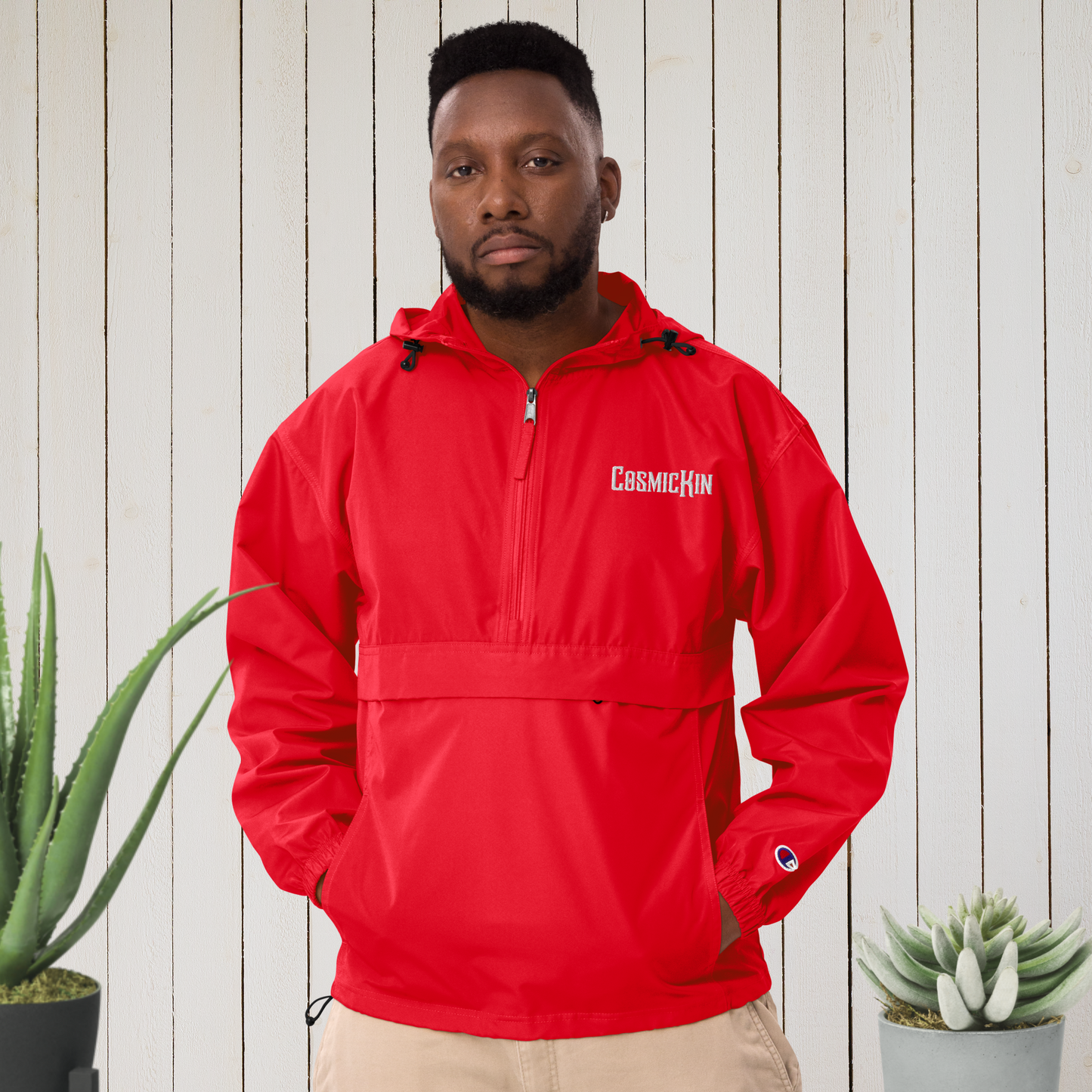 CosmicKin Embroidered Champion Packable Jacket
