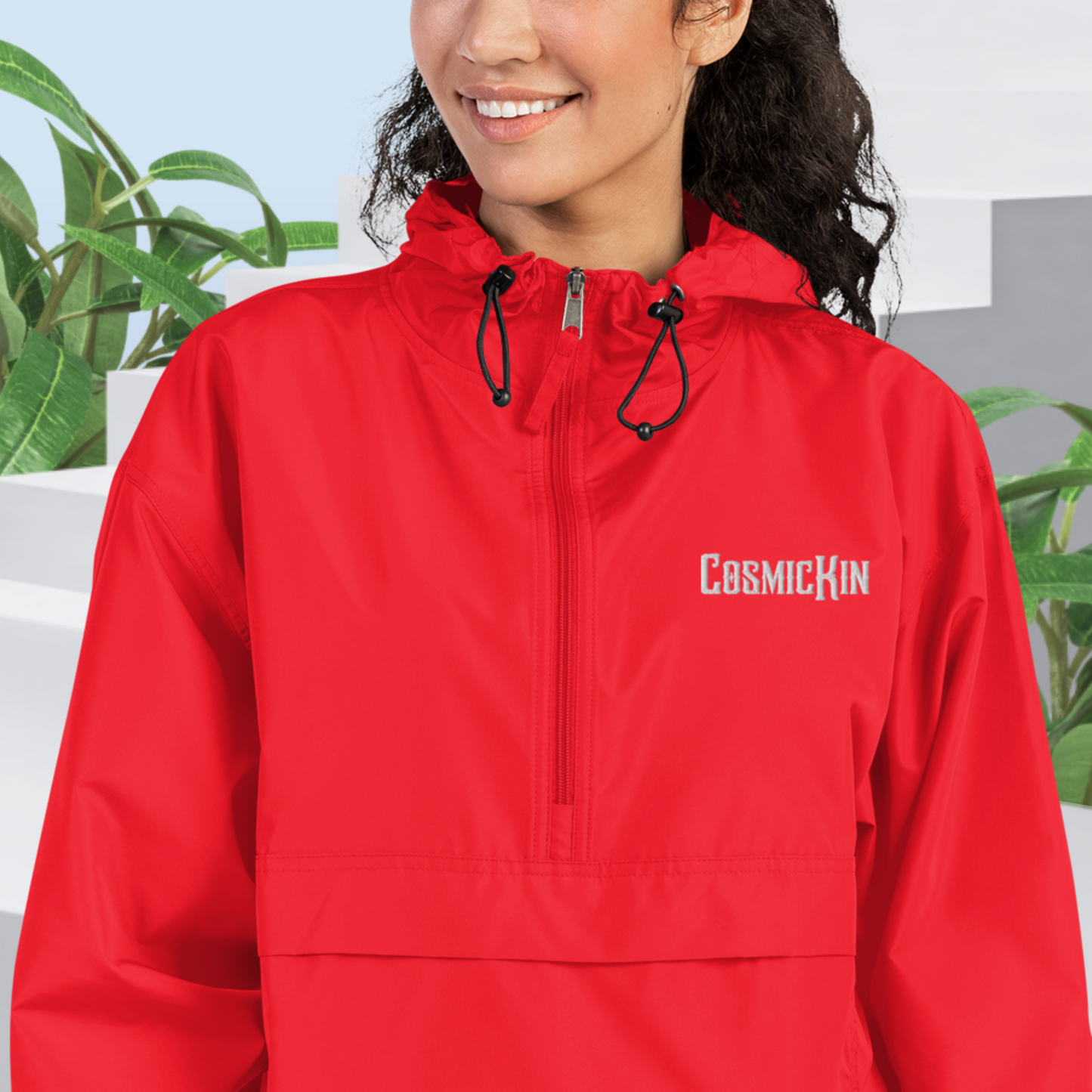 CosmicKin Embroidered Champion Packable Jacket