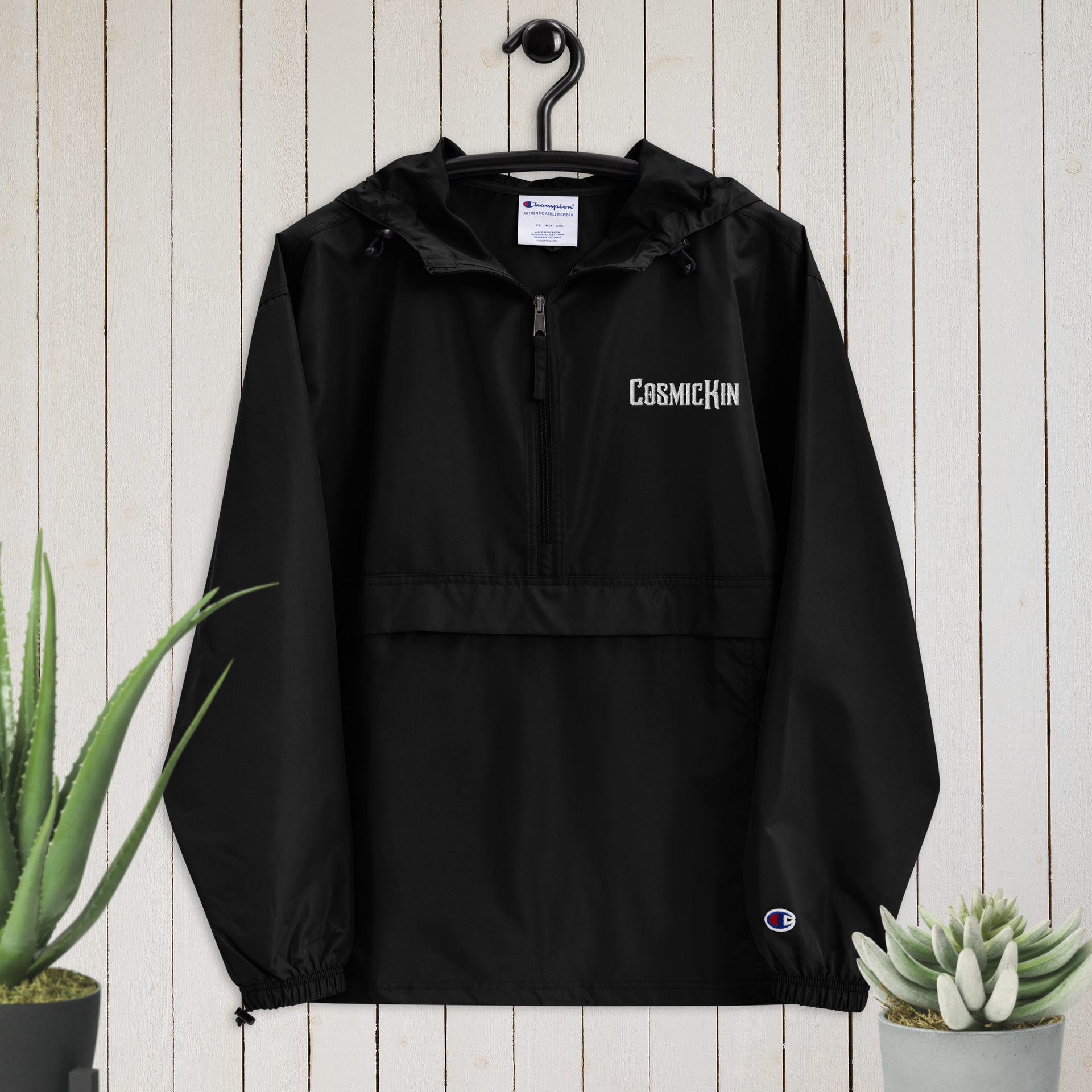 CosmicKin Embroidered Champion Packable Jacket – CosmicKin